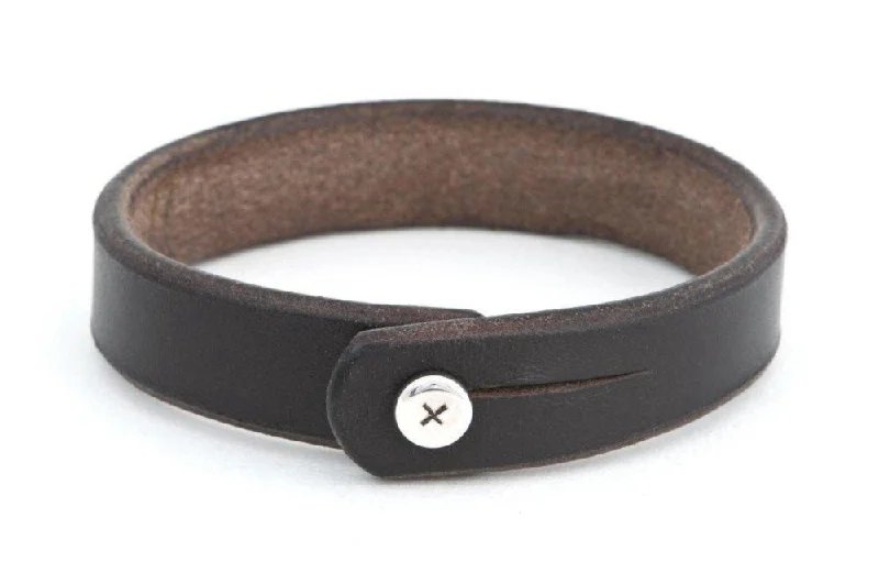 women's eco-friendly bracelets-#160 - Men’s bracelet brown leather