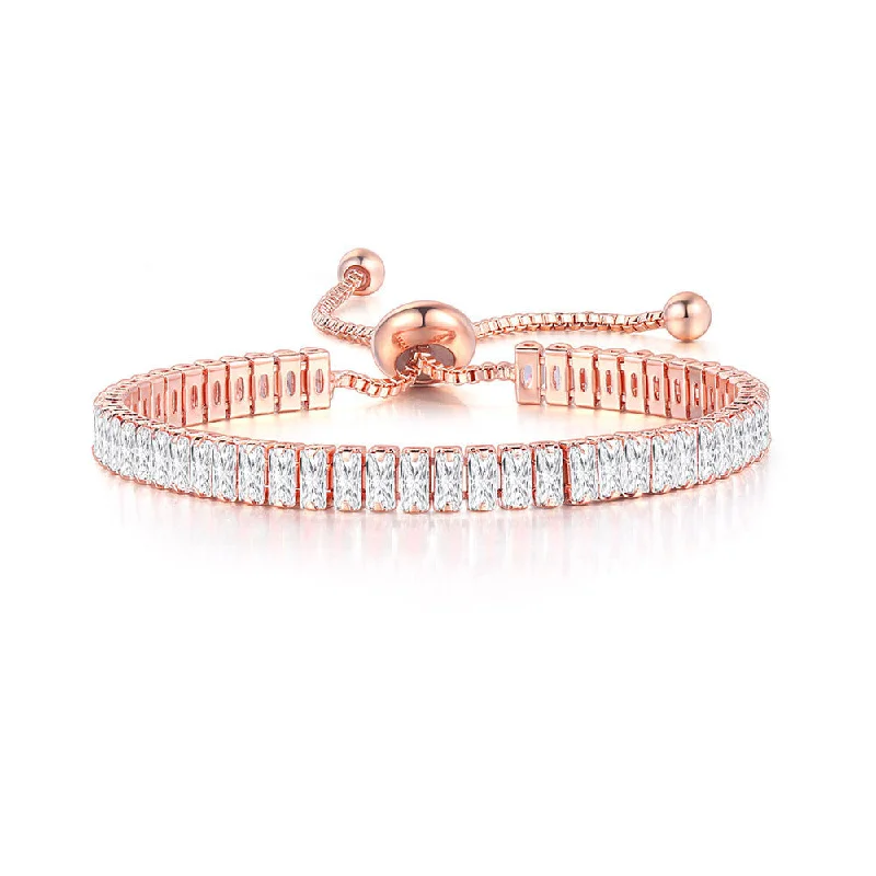 Rose Gold White Diamond 2.5*5mm44 Diamonds